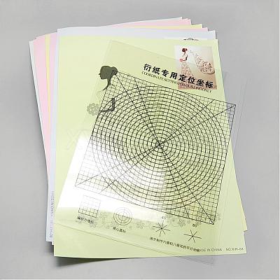 2pcs/set Plastic DIY Paper Quilling Tools Drawings Coordinate DIY-R067-30-1