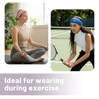 15Pcs 15 Colors Polyester & Elastic Headbands OHAR-GL0001-03-1