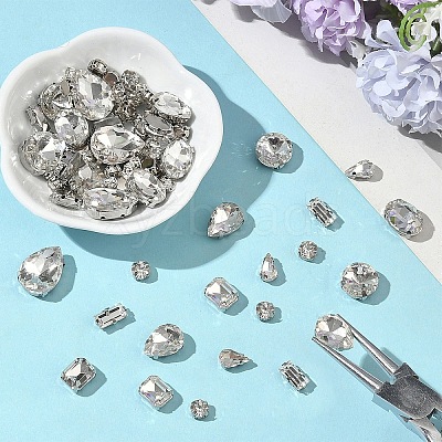 90Pcs 10 Styles Sew on Rhinestone RGLA-YW0002-10-1