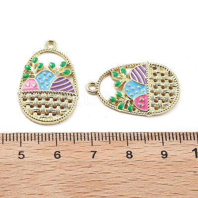 Easter Alloy Enamel Pendants ENAM-E360-01G-02-1