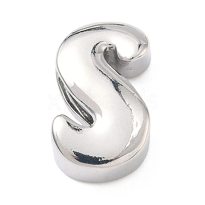 Brass Initial Beads KK-B167-27P-01S-1