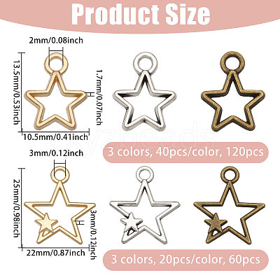 180Pcs Tibetan Style Alloy Pendants FIND-CA0010-89-1