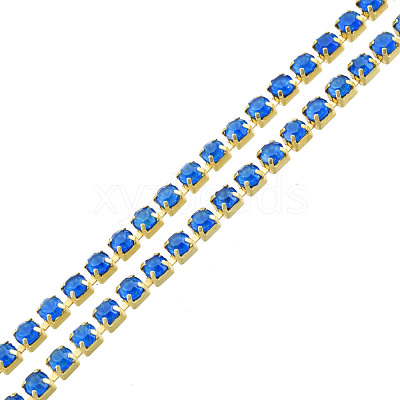 Brass Rhinestone Strass Chains CHC-N017-003B-B08-1