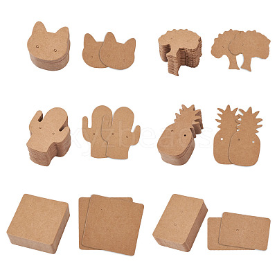 Cactus & Cat & Pineapple & Tree & Square & Rectangle Shape Earring Display Cards EDIS-TA0001-001-1
