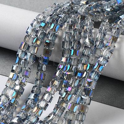 Electroplate Glass Bead Strands EGLA-R064-4mm-05-1
