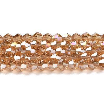 Transparent Electroplate Glass Beads Strands EGLA-A039-T2mm-B18-1