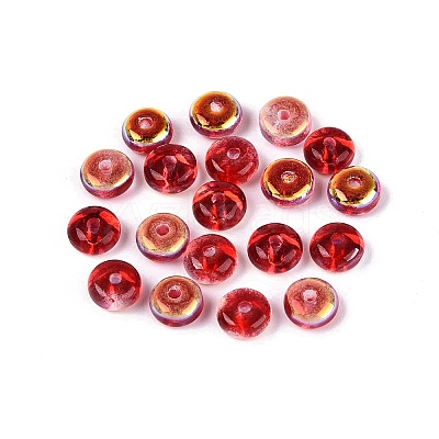 Baking Paint Electroplate Transparent Glass Beads EGLA-Q141-01A-A03-1