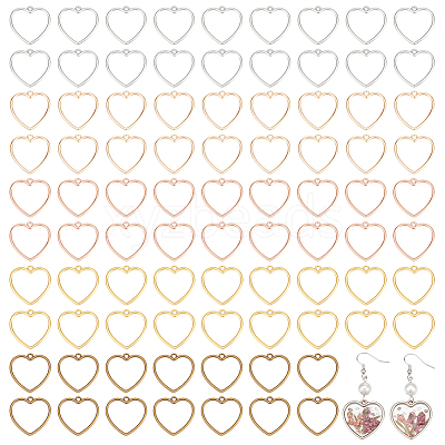100Pcs 5 Colors Tibetan Style Alloy Pendants FIND-PH0025-86-1