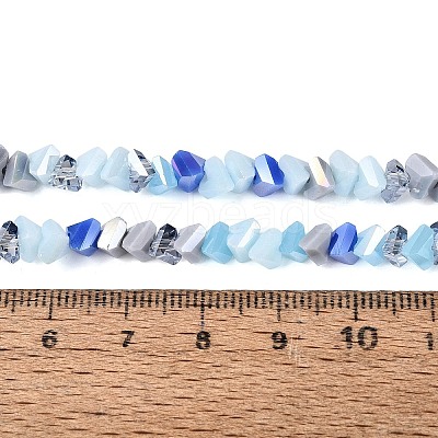 Mixed Styles Electroplate Glass Beads Strands EGLA-Q135-03A-C04-1
