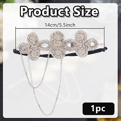 Glass Rhinestone HeadBands for Women OHAR-WH0021-74P-1