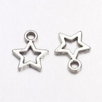 Antique Silver Tibetan Style Star Pendants X-LF0037Y-1