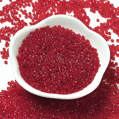 Transparent Colours Glass Round Seed Beads SEED-B001-06A-04-1
