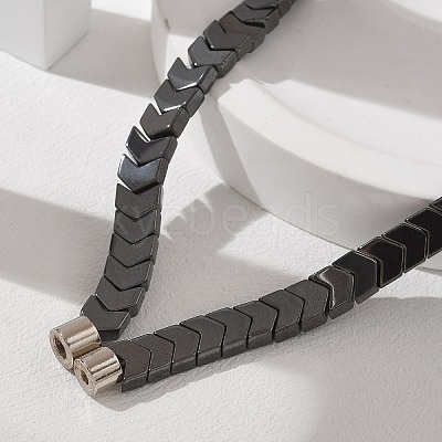 Arrow Synthetic Non-Magnetic Hematite Beaded Necklaces NJEW-R020-11-1