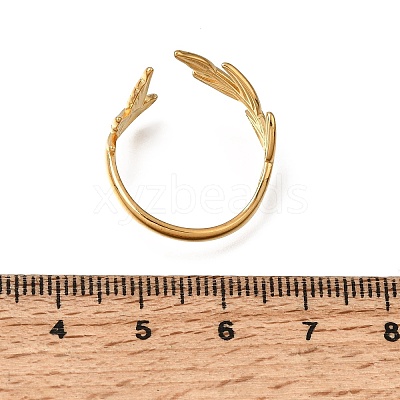 304 Stainless Steel Cuff Open Rings for Women SA-CBA54F2-04G-1