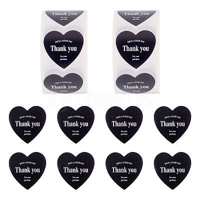 2Roll Heart with Thank You Roll Stickers DIY-TA0013-58B-1