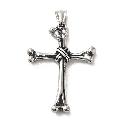 304 Stainless Steel Big Pendants STAS-D091-06AS-1