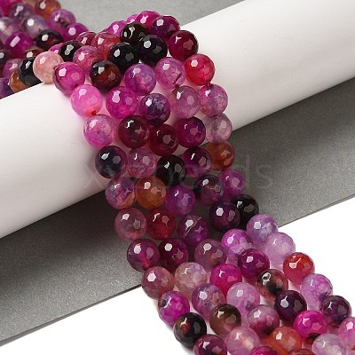 Dyed & Heated Natural Dragon Veins Agate Beads Strands G-P539-A01-27-1