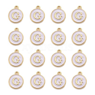 Golden Plated Alloy Charms LS-X-ENAM-S118-01G-1