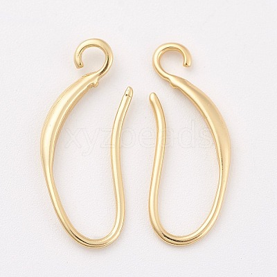Brass Earring Hooks X-KK-F714-06G-1