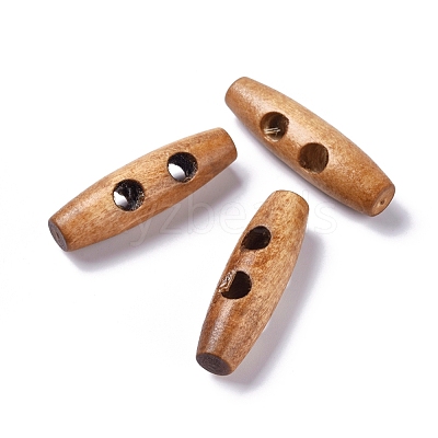 Natural Wood Buttons WOOD-WH0100-01F-1