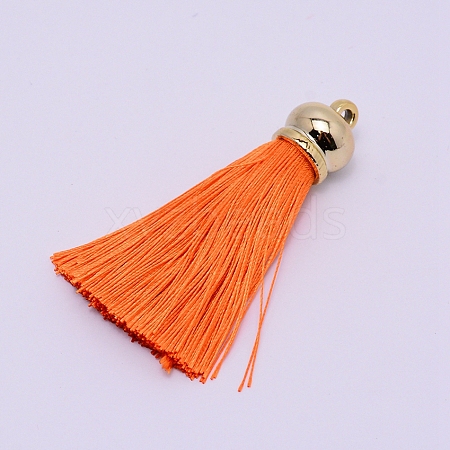 Polyester Tassel Big Pendants FIND-WH0062-02P-1