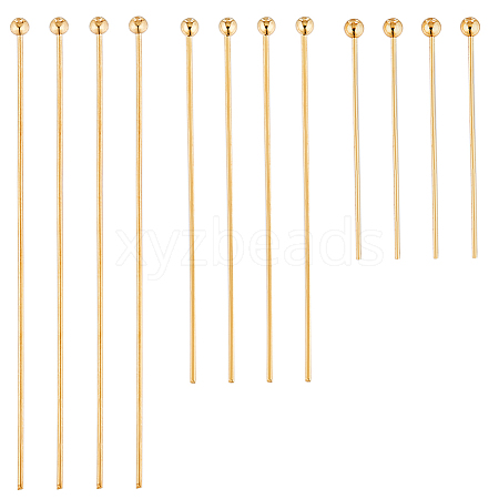 CREATCABIN 180Pcs 3 Styles Brass Ball Head Pins KK-CN0003-01-1