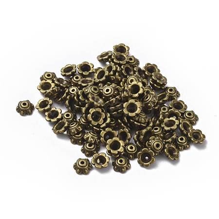 Tibetan Style Bead Caps MLF0571Y-NF-1