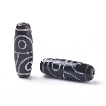 Tibetan Style 4-Eye dZi Beads TDZI-D008-12-1