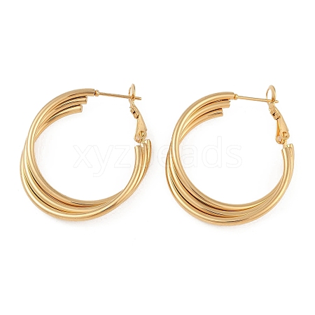 PVD Vacuum Plating 201 Stainless Steel Hoop Earrings EJEW-I309-07G-01-1