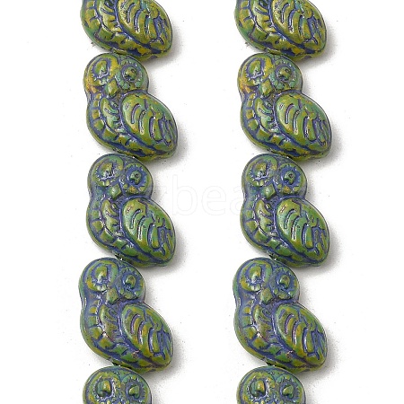 Painted Glass Beads Strands GLAA-Z021-08F-1