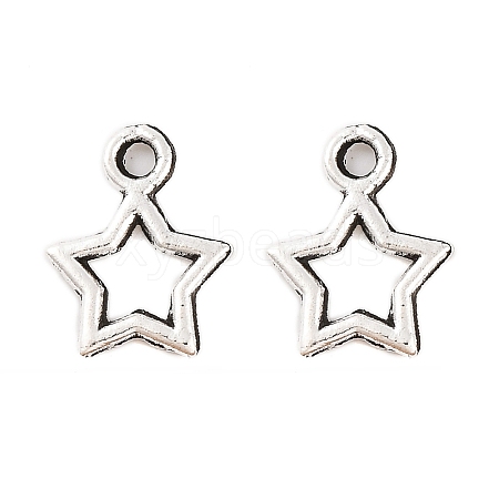 Tibetan Style Alloy Star Charms TIBEB-O004-29-1