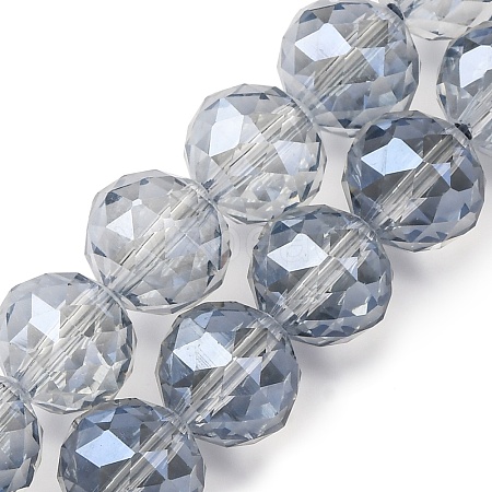 Transparent Electroplate Glass Beads Strands EGLA-N002-34D-F03-1