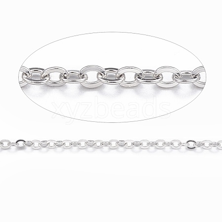 Tarnish Resistant 304 Stainless Steel Cable Chains CHS-E004-01P-1