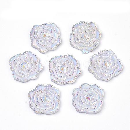 Resin Rhinestone Cabochons CRES-T012-02A-1