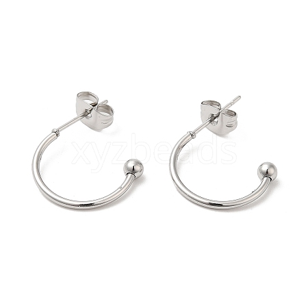 Non-Tarnish 304 Stainless Steel Stud Earring LS-EJEW-H134-02A-P-1