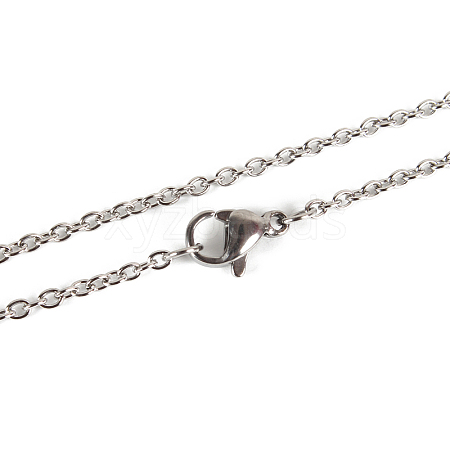 Non-Tarnish 304 Stainless Steel Unisex Cable Chain for Necklace STAS-P045-01P-B-1