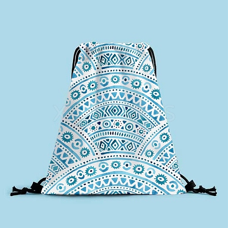 Printed Velvet Drawstring Backpacks PW-WG19A99-03-1