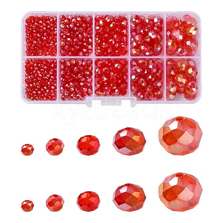 Electroplate Glass Beads Strands EGLA-YW0003-87B-1