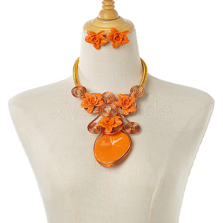 Alloy Aluminum and Acrylic Resin Jewelry Sets FS-WGFFF05-04-1