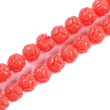 Synthetic Coral Carved Beads Strands CORA-C003-01C-1