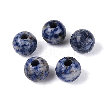 Natural Blue Spot Jasper European Beads G-Q602-09C-07-1