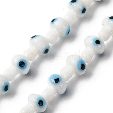 Handmade Evil Eye Lampwork Beads Strands LAMP-S069-01A-04-1