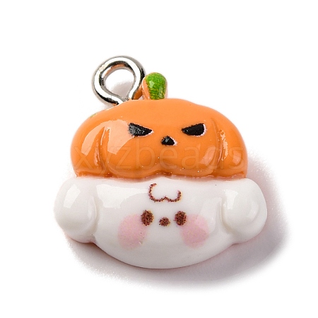 Halloween Theme Opaque Resin Pendants RESI-D075-02F-1