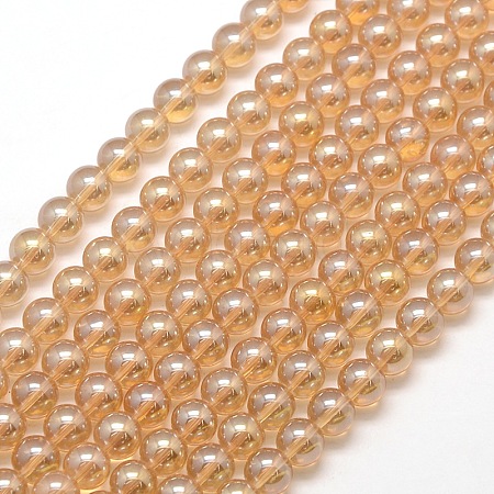 Electroplate Synthetic Quartz Crystal Beads Strands G-P039-03-1