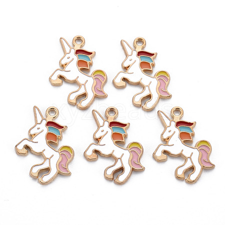 Alloy Enamel Pendants ENAM-N055-024D-NR-1