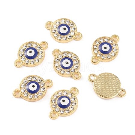 Evil Eye Zinc Alloy Enamel Connector Charms ENAM-TAC0021-13KCG-01-1