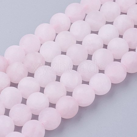 Natural Rose Quartz Bead Strands G-G735-59F-10mm-1
