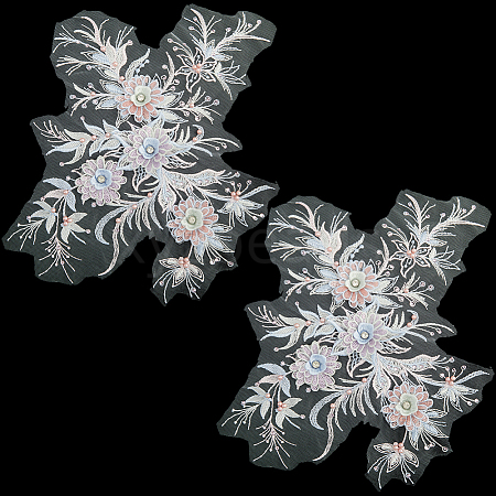 Polyester Acrylic Rhinestones Applique embroidery ABS Sequins FIND-WH20019-165A-05-1
