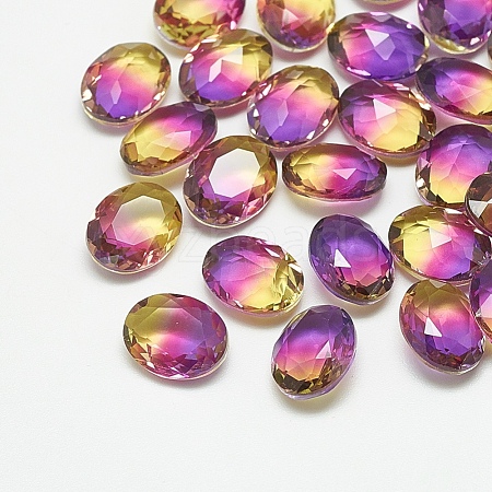 Pointed Back Glass Rhinestone Cabochons RGLA-T080-6x8-008TO-1