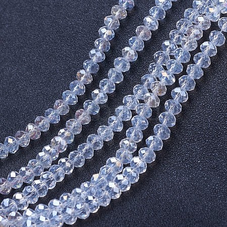 Electroplate Glass Beads Strands EGLA-A044-T3mm-B19-1